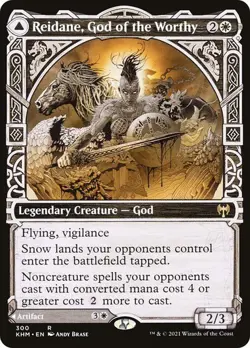 Reidane, God of the Worthy SHOWCASE - 300 - Rare - Kaldheim KHM MTG - Image 1