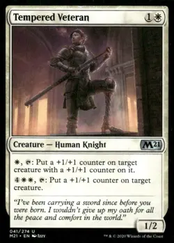Tempered Veteran 041/274 M21 MTG Magic the Gathering card - Image 1