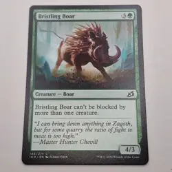 MTG: Bristling Boar 146/274 - Ikoria Lair of Behemoths 2020 Green Common - Image 1