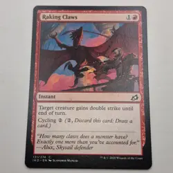 MTG: Raking Claws 131/274 - Ikoria Lair of Behemoths 2020 Red Common - Image 1