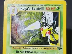 Pokemon Gym Challenge "Koga's Beedrill" 9/132 / Holo Rare / Moderately Played - Image 3
