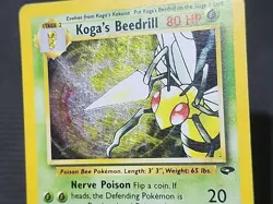Pokemon Gym Challenge "Koga's Beedrill" 9/132 / Holo Rare / Moderately Played - Image 5