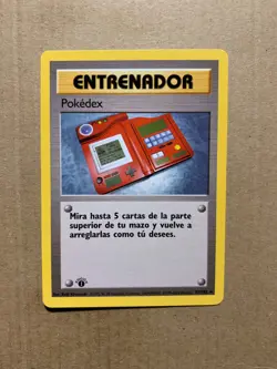 1st Edition SPANISH Pokedex 87/102 Base Set - Uncommon Pokemon Card - NM/Mint - Image 1