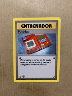 1st Edition SPANISH Pokedex 87/102 Base Set - Uncommon Pokemon Card - NM/Mint - Image 1