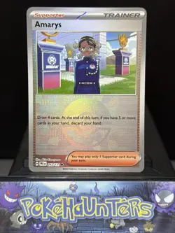Pokemon Card Amarys 093/131 Pokeball Reverse Holo Prismatic Evolutions NM - Image 1