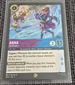 Anna Ice Breaker 19/P2 Disney Lorcana Archazias Island Lorcana Event Promo Card - Image 1