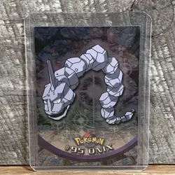 Pokemon Topps 1999 #95 Onix Non Holo Blue Logo Card TV Animation Edition - Image 1