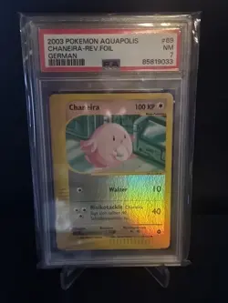 Pokemon Card Chaneira 69/147 Reverse Holo Aquapolis DE Vintage 2002 PSA 7 NM TCG - Image 1