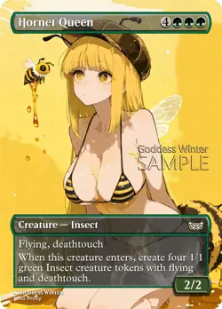 MTG - Hornet Queen - Fanart Borderless Style - EDH / Playtest - Image 1