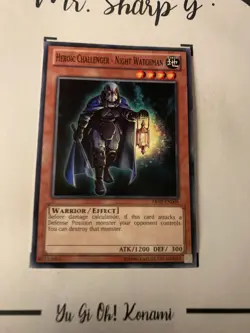 HEROIC CHALLENGER - NIGHT WATCHMAN - ABYR-EN009 ENGLISH Yu-Gi-Oh! CARD COMMON - Image 4
