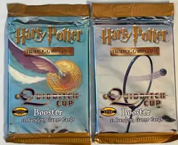 Harry Potter Quidditch Cup Trading Card Game Booster Pack 2001 Sealed Lot Of 2 - Image 1