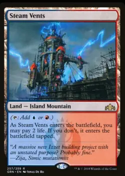 Magic: The Gathering Steam Vents Regular Card #257 Guilds of Ravnica - Image 1