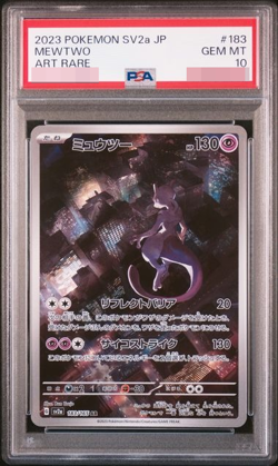 PSA10 Pokemon Card Mewtwo 183/165 SV2a Art Rare Holo TCG Japanese - Image 1