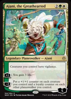 Ajani, the Greathearted - Light Play MTG War of the Spark - Image 1