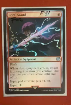 Coral Sword - 134 - Foil - FIN - NM - MTG Magic the Gathering - Image 1