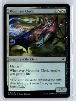 FOIL Moonrise Cleric Bloomburrow Common - MTG Magic the Gathering Card - Image 1