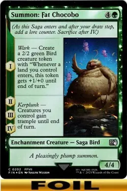 1x - Summon: Fat Chocobo - FOIL - Final Fantasy - C NM MTG - Image 1