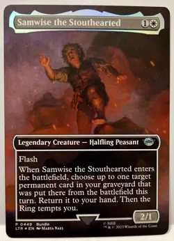 MTG Samwise the Stouthearted Borderless Foil Lord of the Rings #449 NM - Image 1