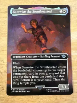 MTG Samwise the Stouthearted Borderless Foil Lord of the Rings #449 NM - Image 1