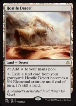 Hostile Desert -Foil Light Play MTG Hour of Devastation - Image 1
