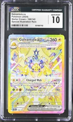 CGC 10 GALVANTULA EX 168 STELLAR CROWN SIR SPECIAL ILLUSTRATION RARE POKEMON - Image 1