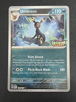 Umbreon 130/197 Obsidian Flames Stamp Stamped Reverse Holo Europe Promo Pokemon - Image 1
