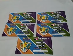 Play Pokemon Prize Pack Series 7 Booster Packs New lot of 5 - Image 1