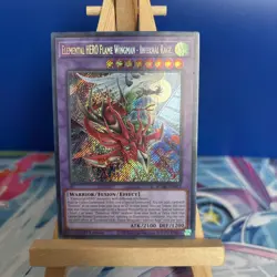 Elemental HERO Flame Wingman Infernal Rage Secret Rare 1st BLMR-EN012 NM YuGiOh - Image 1