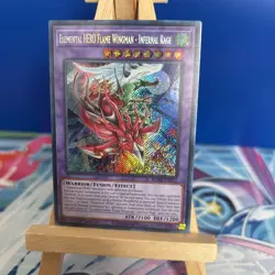 Elemental HERO Flame Wingman Infernal Rage Secret Rare 1st BLMR-EN012 NM YuGiOh - Image 1