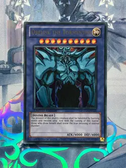 YGLD-ENG02 Obelisk the Tormentor Ultra Rare LTD Edition Near Mint YuGiOh TCG - Image 1