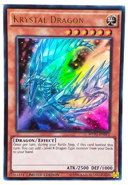 Yugioh MVP1-ENSV2 Krystal Dragon Ultra Rare Limited Edition Mint - Image 1