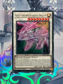 MAZE-EN019 Accel Synchro Stardust Dragon Ultra Rare 1st Edition NM YuGiOh TCG - Image 1