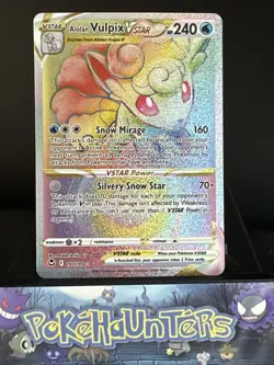 Pokemon Card Alolan Vulpix VSTAR 197/195 Silver Tempest Secret Rare NM - Image 1