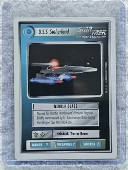 Star Trek CCG Premiere 1E U.S.S. Sutherland Decipher 1995 Card Rare Near Mint - Image 3