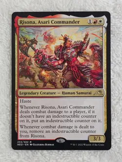 MTG Risona, Asari Commander #233 Commander: Kamigawa: Neon Dynasty Card Rare NM - Image 1
