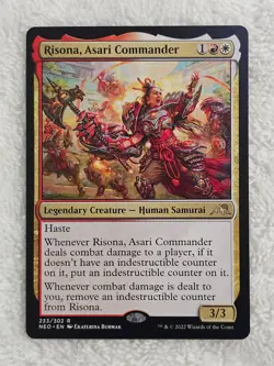 MTG Risona, Asari Commander #233 Commander: Kamigawa: Neon Dynasty Card Rare NM - Image 2