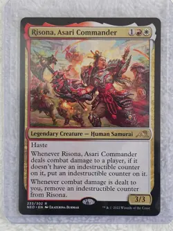 MTG Risona, Asari Commander #233 Commander: Kamigawa: Neon Dynasty Card Rare NM - Image 4