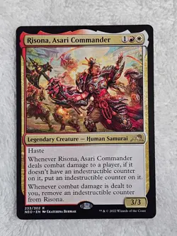 MTG Risona, Asari Commander #233 Commander: Kamigawa: Neon Dynasty Card Rare NM - Image 1