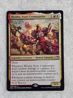 MTG Risona, Asari Commander #233 Commander: Kamigawa: Neon Dynasty Card Rare NM - Image 2