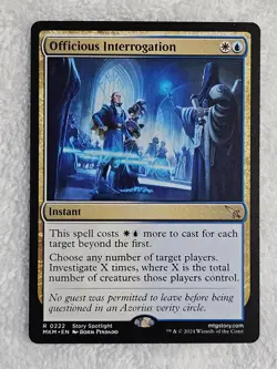MTG Officious Interrogation #222 Murders at Karlov Manor Magic Card Rare NM - Image 1