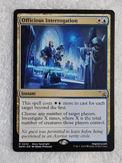 MTG Officious Interrogation #222 Murders at Karlov Manor Magic Card Rare NM - Image 2