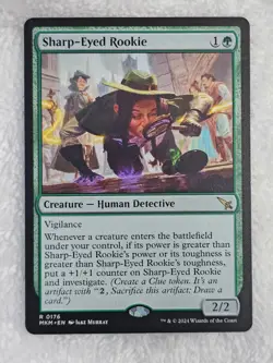 MTG Sharp-Eyed Rookie #176 Murders at Karlov Manor Magic Card Rare NM - Image 1