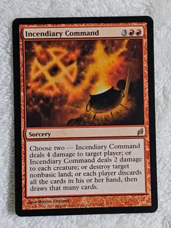 MTG Incendiary Command #179 Lorwyn (LRW) Magic the Gathering Card Rare NM - Image 1