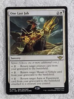 MTG One Last Job - Outlaws of Thunder Junction (OTJ) #22 Card Rare NM - Image 1