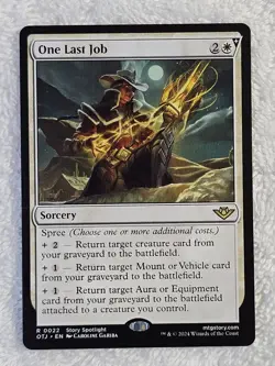 MTG One Last Job - Outlaws of Thunder Junction (OTJ) #22 Card Rare NM - Image 2