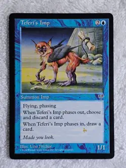 MTG Teferi's Imp - Mirage (MIR) 1996 Magic the Gathering Card Rare Light Play - Image 1