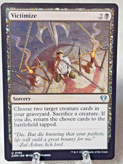 MTG Victimize - Commander Masters #195 Magic the Gathering Card U NM - Image 1