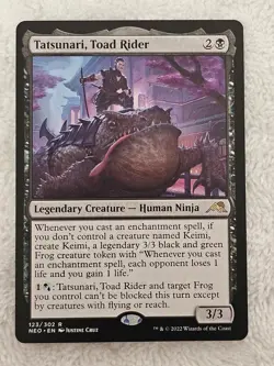 MTG Tatsunari, Toad Rider #123 Kamigawa Neon Dynasty Magic Card Rare NM - Image 1