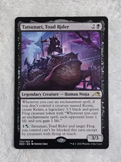 MTG Tatsunari, Toad Rider #123 Kamigawa Neon Dynasty Magic Card Rare NM - Image 1