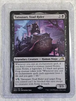 MTG Tatsunari, Toad Rider #123 Kamigawa Neon Dynasty Magic Card Rare NM - Image 4